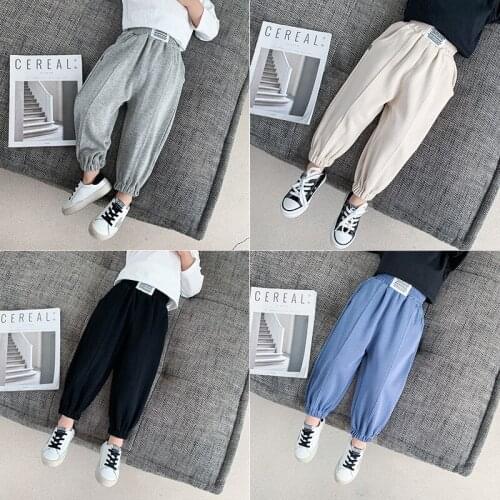 New Arrive Spring Summer Thin Casual Pants Boys Kids Trousers Children Clothing Teenagers Formal Outdoor Elastic Waist High Qual