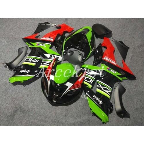 New ABS whole Fairings Kit Fit For Kawasaki Ninja ZX-10R ZX10R 2006 2007 06 07 bodywork set red green