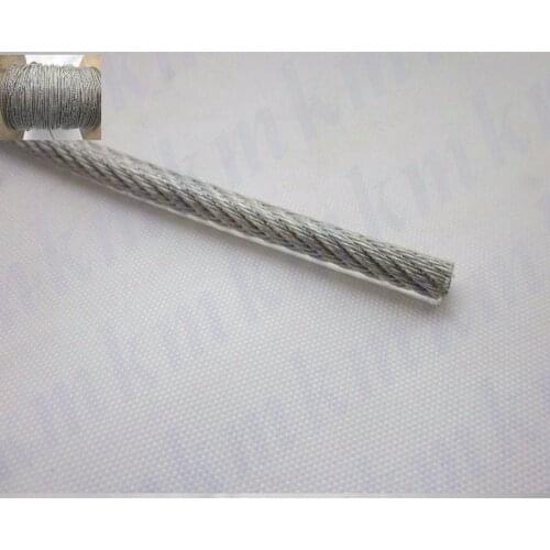 Wholesale 100M/Roll Overall Diameter 1.5MM PVC Plastic Coated Stainless Steel Wire Rope(1.2MM Wire Rope With 0.15MM Coating)