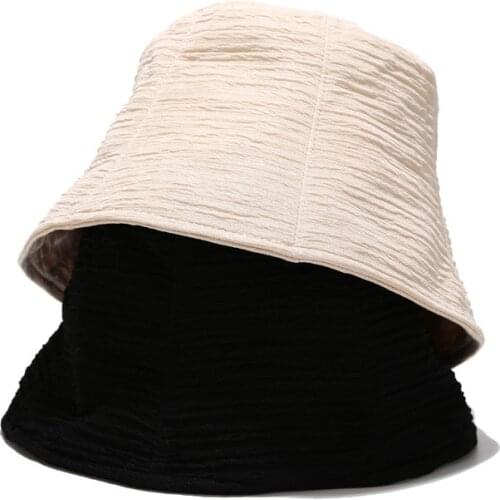 New Female Chiffon Thin Style Bucket Hats Harajuku Bucket Hat Fishing Outdoor Panama Hip Hop Cap Summer for Fisherman Hat Women