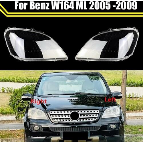 Car Front Lampshade Caps Headlight Shell Cover For Mercedes-Benz W164 ML 2005 ~2009 Auto Light Headlamp Glass Lens Case Styling