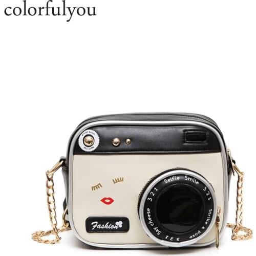 Personalized Designer high quality women Handbags Women PU leather Camera Shape Shoulder Bag Girls' Fashion Chain Messenger Bags