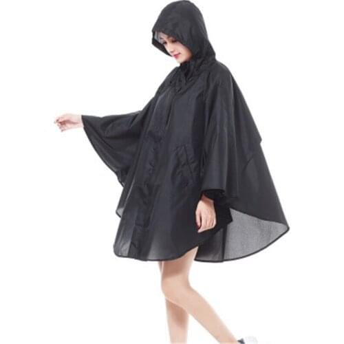 Raincoat Women Men Pure Color Rainwear Hooded Rain Coat EVA Impermeable Waterproof Rain Cover Poncho Pongee Female Raincoat Male