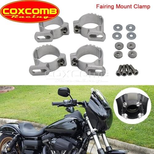 Motorcycle Adjustable Quarter Headlight Fairing 35-50mm 45mm 49mm Fork Clamp Mount for Harley Sportster XL 883 1200 Cafe Racer