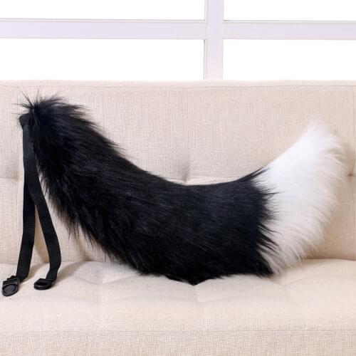 Adjustable Belt Fox Tail Cat Prop Fur Tail Furry Cosplay Prop Carnival Party Christmas Xmas Tassels Anime Accessories Gift Purim