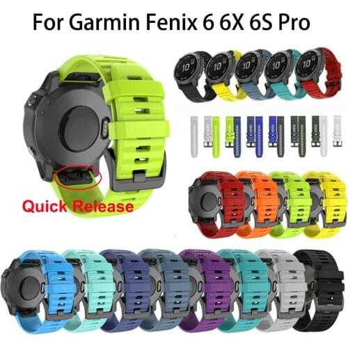 26 22 20MM Watchband for Garmin Fenix 5 5X 5S 3 3 HR for Fenix 6S 6 6X Pro Watch Quick Release Silicone Easyfit Wrist Band Strap