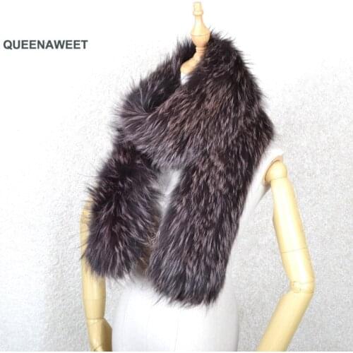 019 2019 100% Hign End New Real Fox Fur Scarves Winter Thick Warm Top Quality Shawl Natural Fur Muffler free shipping