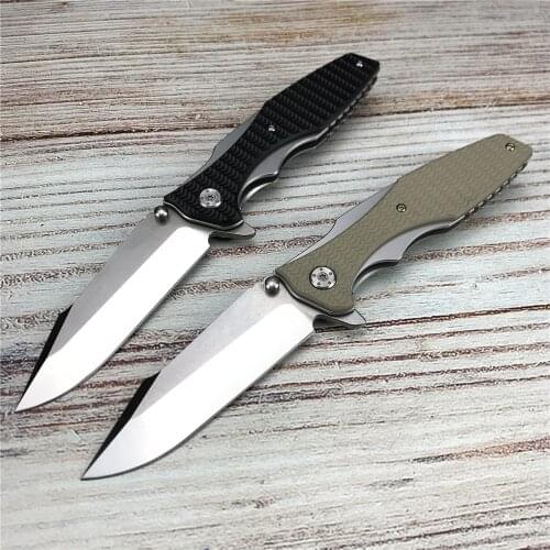 High Quality ZT 0393 Outdoor Folding Knife Ball Bearing G10 Handle Pocket Knife Tactical Hunting Camping Knives Free Gift Box