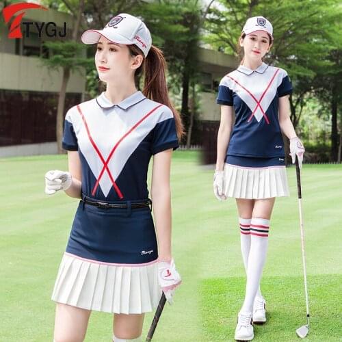 2020 Summer Women Quick Dry Golf T-shirts Outdoor Sport Tops Short Sleeve Breathable Golf Shirt Underwear Clothes Golf Apparel