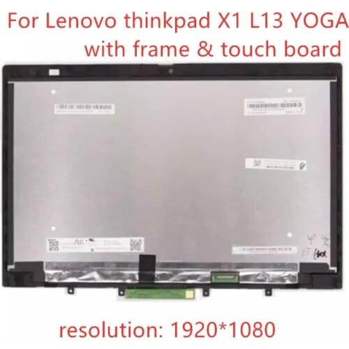 13.3 INCH For Lenovo thinkpad X1 L13 YOGA 13.3 FHD LCD LED touch screen display Digitizer 5M10W64463 5M10W64466 5M10W64465