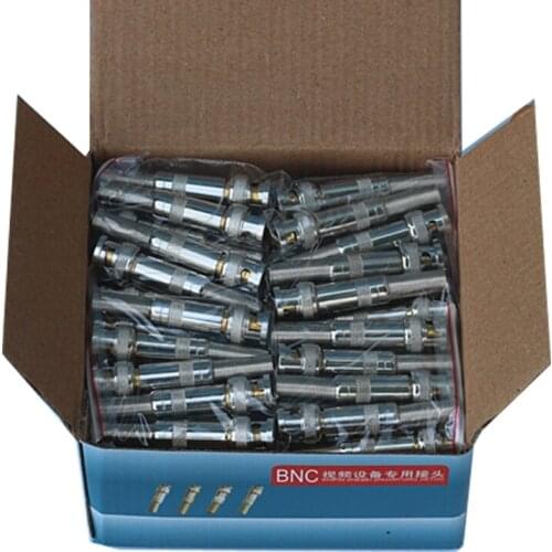100PCS Male BNC Q9 Connector Free Welding Video Cable Monitor Head BNC 75-3-5