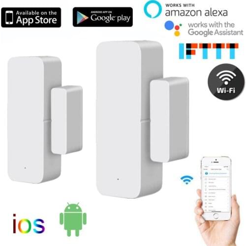 2021 New Tuya WiFi Door Sensor, Smart Door Open/Closed Detectors, Smartlife APP Wifi Window Sensor Work with Alexa,Google Home