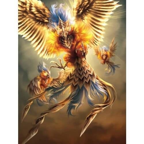 JMINE Div 5D Bird Phoenix Full Diamond Painting cross stitch kits art High Quality Animal 3D paint by diamonds