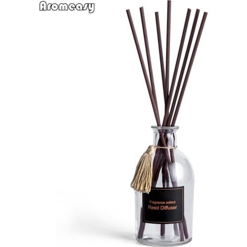 Aromeasy 200ml Reed Diffuser Sets Fire Free Essential Oil set Glass Bottle Black Rattans Gold Tissue Lavender Jasmine Gardenia