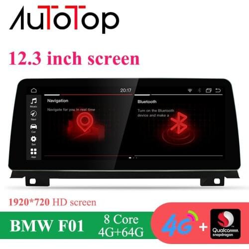 AUTOTOP 12.3" Android 10.0 Car DVD GPS Player For BMW F01/F02 7 Series CIC NBT System 4G+64G Qualcomm Carplay 1920*720 Car Radio
