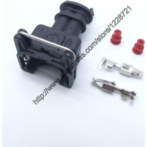 10Kits/lot EV1 282762-1 Car Waterproof 2 Pin way Electrical Wire Connector Plug automobile Fuel Injector Connectors Adapters