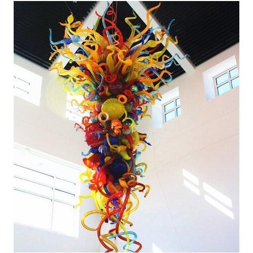 Free Shipping 100% Handmade Murano Glass Chandeliers Multi Colored Home Lighting