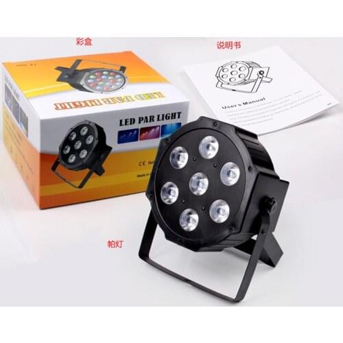 Free shipping RGBW4in1 7pcs 10w platic par light