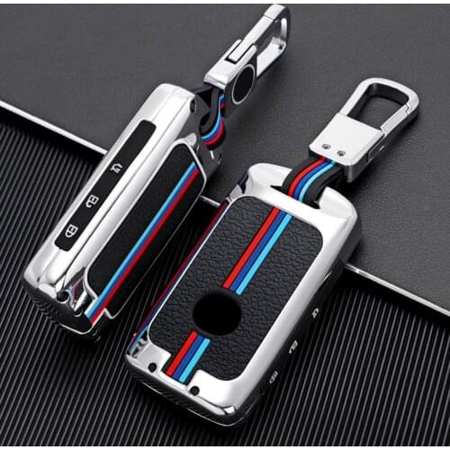 Galvanized Alloy Remote Car Key Fob Case Cover Holder Shell Bag Protect Keychain For Mazda 3 6 Axela CX30 CX5 CX9