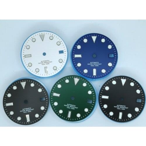 Watch Parts 28.5MM Dial Blue Luminous Fit MIYOTA 8215 ETA 2836 2824 2892 Mingzhu 2813 NH35 Automatic Movement