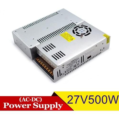 DC27V Switching Power Supply DC 27V 500W Power Source SMPS For LED Lighting Advertisement CNC Router Stepper Motor