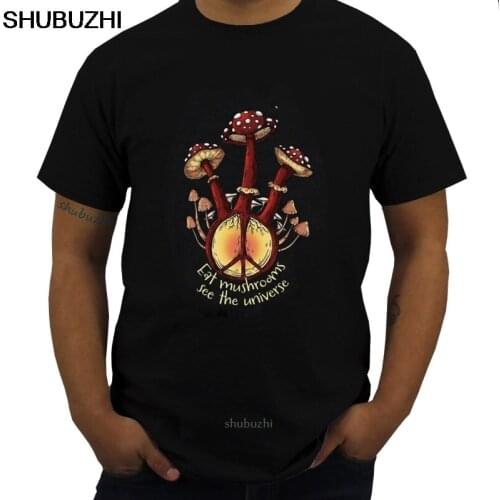 Hippie Eats Mushrooms See The Universe T Shirt Cotton Men Cartoon t shirt men New Fashion tshirt free shipping sbz8400