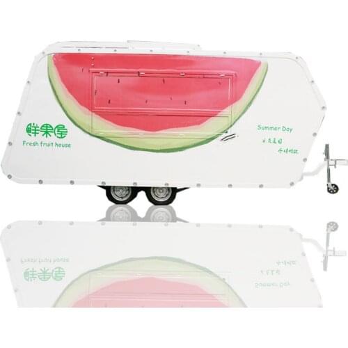 Hot sale watermelon shapes fast food ice cream fruits mobile food cart truck