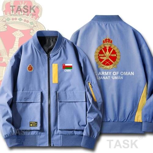 Bomber Military Biker Jacket Army Sultanate of Oman Omani OMN Arabic Casual Streetwear Slim Fit Pilot Coat Men Harajuku Jackets