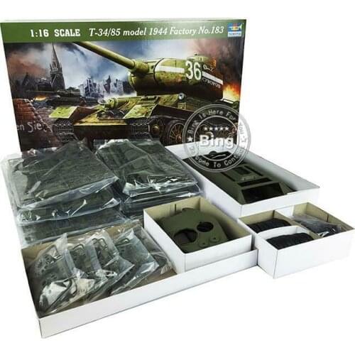 Trumpeter 00902 1/16 T-34/85 1944 Factory No.183 Tank Armored Car Model Kit TH06707-SMT6
