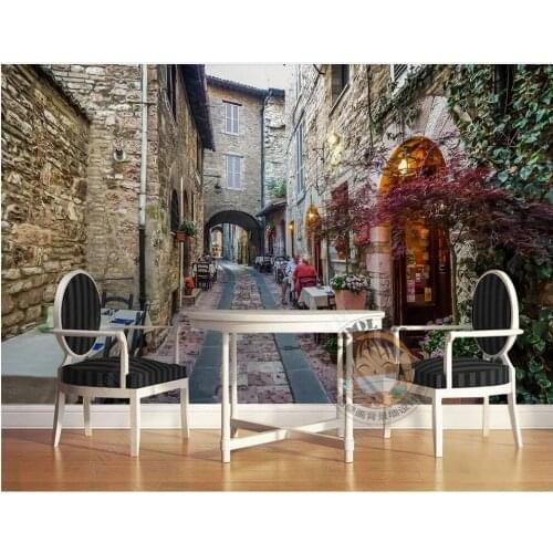 Custom mural 3d photo wallpaper European classical town architecture house road landscape room wallpaper for wall 3 d in rolls