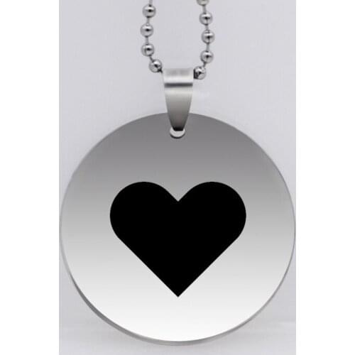 Simple Stainless Steel Necklaces Unisex Jewelry Handmade Beads Chain Heart Necklace Best Gift For Men And Women YP4231