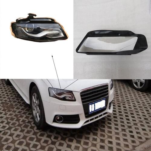For audi A4 B8 headlight transparent cover lighthouse lenses Front lighting lampshade lighting plastic cover 2008-2012