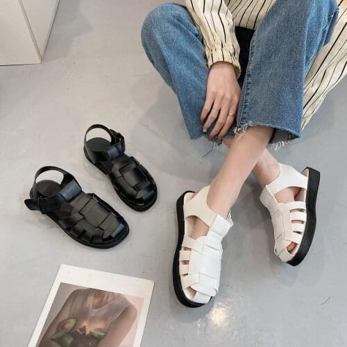 Female Sandal Comfort Shoes For Women Breathable Closed Toe Sandals 2021 Womens Shoes Ladies Comfort Block Retro Gladiator