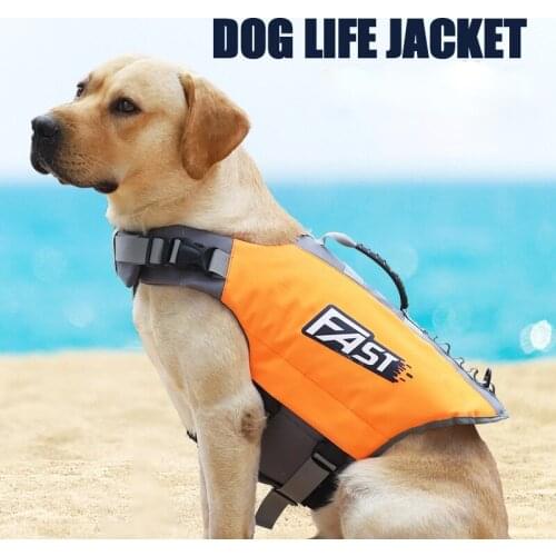 Dog clothes pet life jacket pet floating vest adjustable dog swimming reflective life jacket paddling safety swimming pool beach