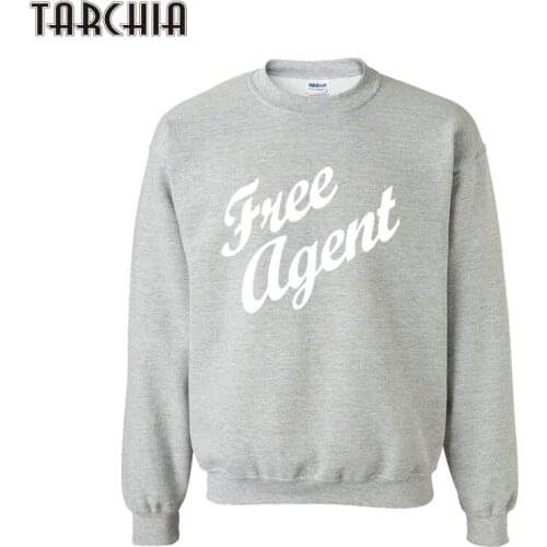 TARCHIA Hoodie Sweatshirts Mens FREE AGENT Print Hiphop Pullovers Hoody Man Skateboard Hoodies Streetwear Sportswear Moleton
