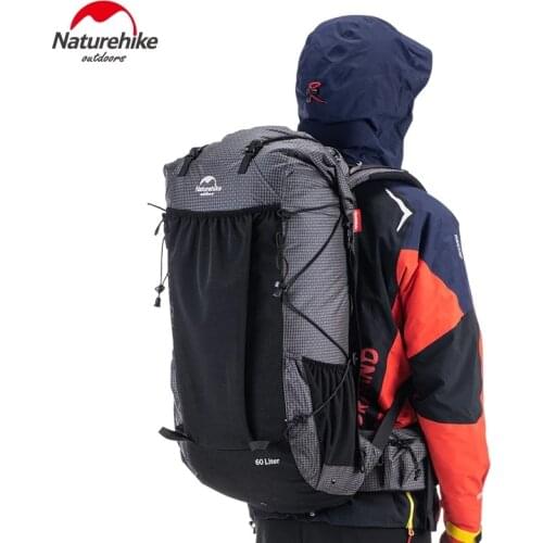 Naturehike Outdoor Ultralight 40+5L Camping Backpack 420D Nylon Waterproof Breathable Hiking Bag Sports Travel Climbing Backpack