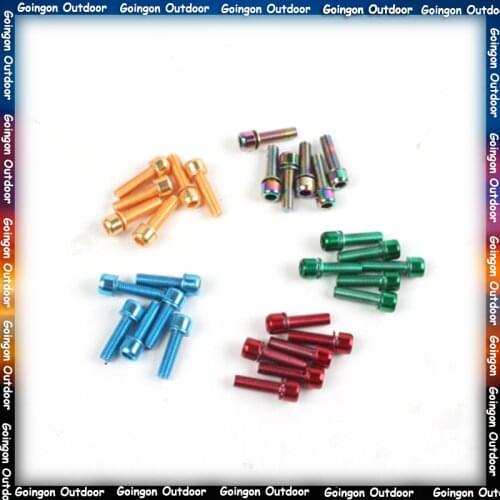 Bicycle Handlebar Screws MTB Road Round Titanium-plated Colorful Screws Tool M5*18MM Stem Riser Bicycle Accessories Parts
