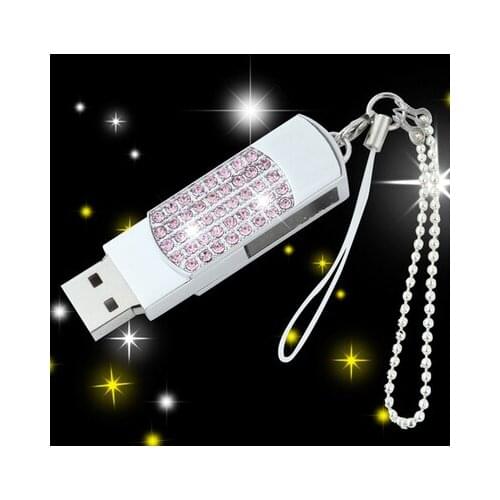 Rotating Jewelry Girls Gift Creativo Usb 64GB 128GB Flash Drive 2.0 Pen Drive 64GB Pendrive 32GB 16GB 8GB Cle Usb Stick 2TB 1TB