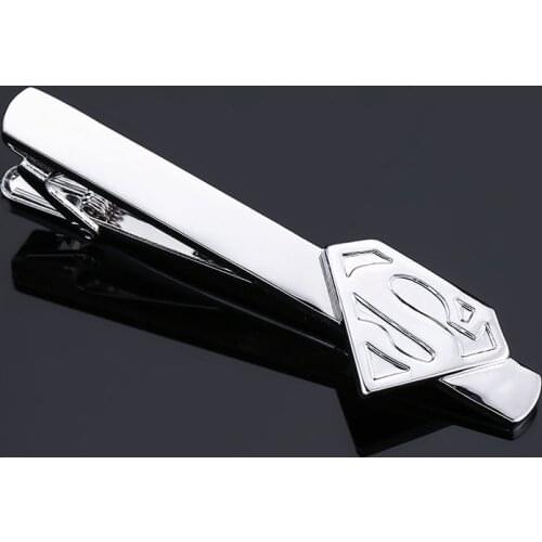 High quality superhero Tie Clip New Fashion Jewelry Pin mens wedding party clothing tie badge gift, free shipping