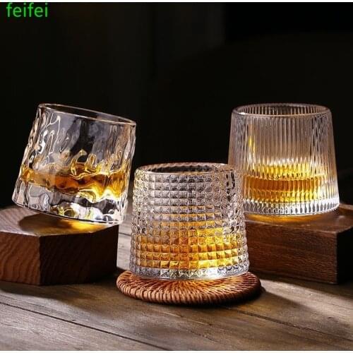 Japanese Old Fashioned Spin Tops Tumbler Whiskey Glasses Thick Crystal Hammer Liqueur Wine Glass Spirit XO Cup Brandy Snifters