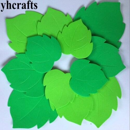 1bag/LOT Foam leaf without stickers Creative activity kit Wall stickers Kids room ornament Early learning educational toy OEM