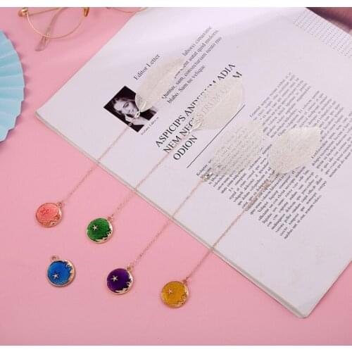 1pc Kawaii Starry Sky Bookmark Cute Exquisite Hollow Leaf Veins Book mark Student Stationery Page Folder Office School Supplies