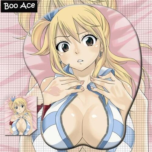 Fairy Tail Lucy Heartfilia 3D Oppai Mouse pad with Gel Wrist Rest