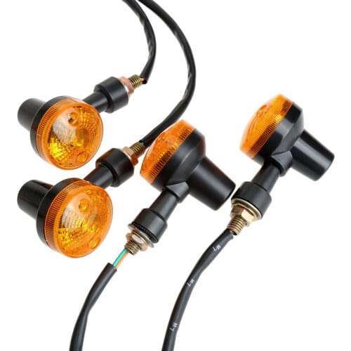 4Pc 12V Universal Motorcycle Turn Signal Indicator Lights Lamp Blinker For Suzuki Yamaha Kawasaki Honda Light Amber Flasher Bulb