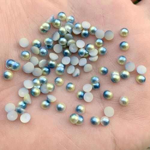 4000pcs 4mm Imitation Pearls Half Round Flatback Beads For Scrapbook DIY Decoration -B179*10