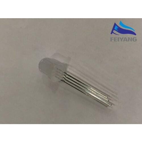 500pcs/lot 8MM/F8 4Pin Red Green Blue RGB LED Diffused Common Anode/Cathode Rgbled Multicolor Tricolor Round Emitting Diode