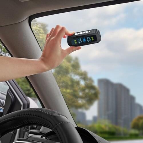 Solar /USB Wireless Auto Car Tire Pressure Monitor Tyre Detect External Sensor