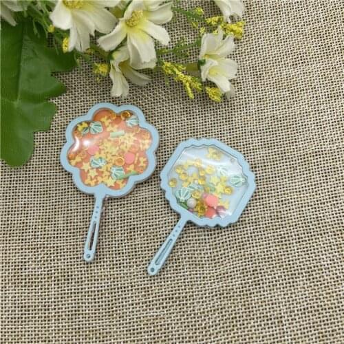 Fan Shake Card Metal Cutting die keychain shaker Heart Paper Key Chain Scrapbook Paper Craft Card Punch Art Knife Cutter