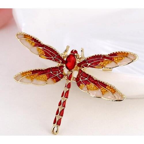 New Hot Painted Dragonfly Pins Metal Badge Brooch For Women Men Fashion Jewelry Clothing Accessories Personality Enamel Pin AZ43