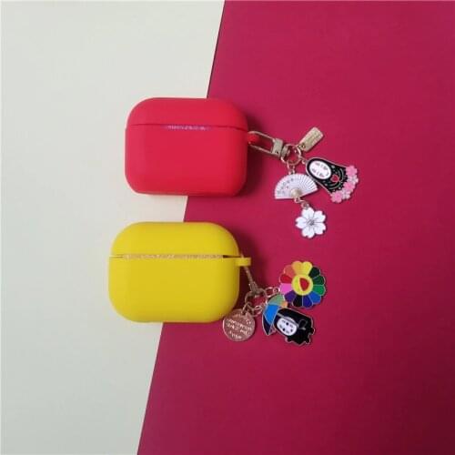 Cute For AirPods Pro Case Silicone Wireless Headphone Case Earphone For Apple Airpods 3 pro Case Cover With Keyring